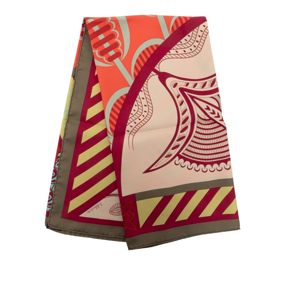 Pre-Loved Hermes Geometrie Cretoise Silk Scarf 90